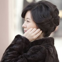 더민스 올리비아 여성 숏컷펌 가발, 1개, 다크브라운