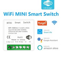 Tuya-미니 Wifi 스마트 스위치 16A 차단기 홈 오토메이션 기기 모듈 시간 설정 음성 제어 Alexa Google Hom, 04 One Pcs16A
