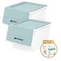리빙 펠리컨박스 중형44L 민트 2P(마스크위생파우치증정), 단품