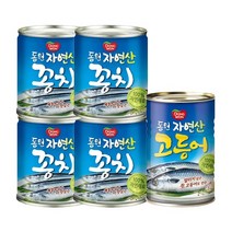 [KT알파쇼핑][동원] 꽁치 230g X 4캔 +고등어 300g X 1캔 /통조림/반찬, 기본상품