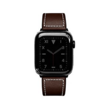 알피나 애플워치 8 7 6 5 4 SE 갤럭시 워치 5 4 프로 클래식 액티브 2 3 호환 솔트레지 가죽 스트랩 방수 밴드 시계줄, 초코 브라운