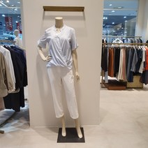 [앤클라인] 차이나브이넥 셔링 반팔 블라우스 AX2C2BL0367