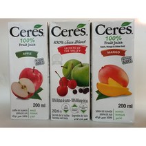 쎄레스주스 무설탕 100%과일 200ml 24팩 사과 망고 씨크릿밸리, 24개