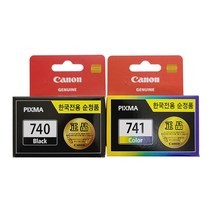 PG-740 + CL-741 TWIN (캐논잉크/검정+컬러잉크/트윈팩/표준용량), 검정+컬러, 4개