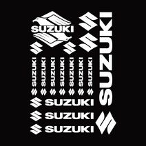 스즈키 로고 데칼 스티커 오토바이 바이크 suzuki 튜닝 스티커, 유광흰색