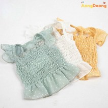 [바보사랑] 강아지 땡땡이 링클 쉬폰 여름 원피스 S-XL[림쓰], 상세 설명 참조, 색상:민트 / 사이즈:XL
