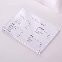 스튜디오투명 아크릴 자석 메뉴판 꽂이 A4, 투명, 2개