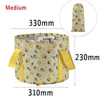 노천탕 안부럽다 가정용 통 목욕조 임산부 아기 애견 접이식 세면대 여행 캠핑 버킷 낚시 발 목욕 싱크 세, 01 Yellow M