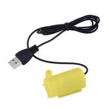 양수기펌프 농업용펌프 지하수 가정용가압 엔진양수기 DC 3-6V USB 1M 잠실용성 워터 펌프 음소거 미니 물, 05 yellow