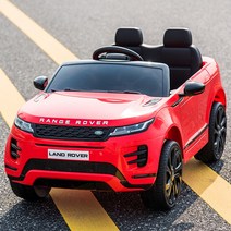 랜사 어린이 전동차 탑승완구 오빠차 어린이용 전기자동차 4륜 크로스컨트리, 4륜구동 레드 소프트휠 가죽시트