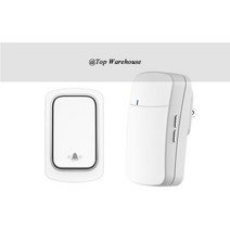 TopWarehouse 가정용 스마트 무선 초인종 차임벨 원거리 전자 호출 노인 호출기, 초인종 스위치 1개 + 초인종 1개