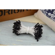 인조 꽃 더블 헤드 수술 진주 공예 케이크 장식 스크랩북 홈 웨딩 파티 300, 15 Black