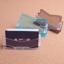 socean 데스크 메모지 쇼케이스 투명 컬러 -1단 아크릴 스탠드 POP 칼라 쪽지함 용지 아크릴 꽂이판 명함통 포스트