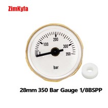 서바이벌게임 전술게임 Paintball PCP 공기 미니 마이크로 압력 게이지 Manometre 3500psi 250 / 300 350, 06 28mm 350bar-white