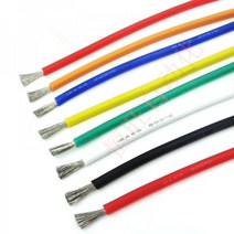 1 미터 실리콘 전자 와이어 12AWG 14AWG 16AWG 18AWG 22AWG 24AWG 26AWG 28AWG 30AWG 소프트 케이블 테스트 라인 diy용, 08 Red _ 07 24 AWG