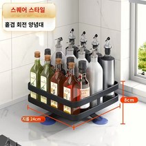 회전양념접시 냄비받침대 선반수납대 삼각코너 주방용품 다층찬장 카운터면 탁상신기, 07 스타일