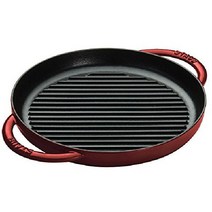 Staub 스타우브 주철 무쇠 10인치 퓨어그릴 스테이크팬 구이팬, 1 10인치, 석류 시럽