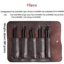우드카빙키트 접목도 조각도 Tranvon 810pcs 돌 조각 칼 나무 조각 끌 칼 텅스텐 강철 목공 세트 고무 우표 손 도구, 10psc