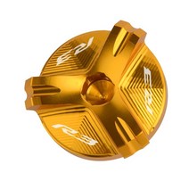 바이크 오토바이 CNC 엔진 오일 필러 캡 플매트 카펫 러그 커버 야마하 YZF R1 R3 R6 1998-2020 -2021 200, 08 R3 Gold