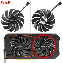 Gigabyte GeForce X 1050 G1 1060 Aorus RADEON RX 580 570 470 X960 PLD09210S12HH 88MM 그래픽 카드 냉각 팬 480, 02 Original Fan B