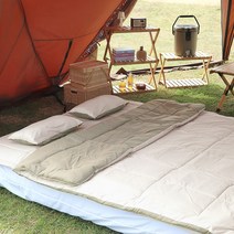 포레스트 진드기방지 마이크로 사계절 감성 캠핑 차박 이불 침낭 패드 베개 풀세트 3color, 1.캠핑이불 단품, 1.베이지/모카