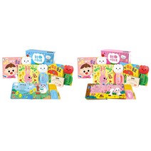 튤립 사운드북 세트 3종+실리콘커버 분홍이/하늘이 선택구매, 튤립사운드북 하늘이 (전3종)