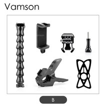 Vamson-고프로용 클램프 마운트 조절 가능한 목 고프로 히어로 10 9 8 7 6 Insta360 One x2 DJI Sjcam VP516 용, [02] A