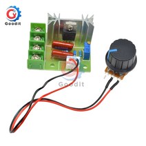 AC 50V-220V 2000W SCR 전압 조정기 조광기 모터 속도 컨트롤러 거버너 온도 조절기 전자 조정 안정기 모듈, 한개옵션0