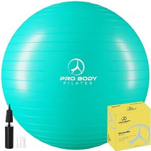 ProBody Pilates 볼 운동 볼 요가 볼 다양한 사이즈 안정성 볼 의자 임신 피트니스 균형 운동 및 물리 치료용 체육관 등급 출산 공 (실버 45cm), 45 cm