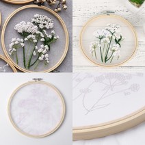 라온지니 DIY 프랑스자수 패키지 들꽃 꽃자수패키지 자수재료 프랑스자수용품