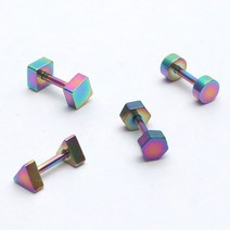 [스마트보이]P1103 트랜디 프리즘 원형 삼각 사각 미니 피어싱