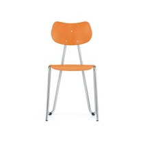 VBLK [L&C stendal] Arno 417 Chair - Orange/Chrome frame, none