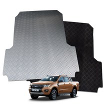 포드 레인저 랩터 와일드트랙 전 연식 고무 트렁크 화물칸 적재함 매트, 블랙, 포드 레인저 와일드트랙