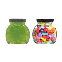 [유리병] 타원유리병160 1개 160ml, 은색마개