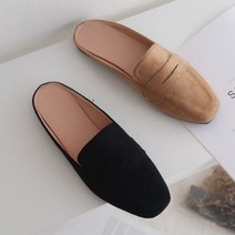 CDSS 여자 스웨이드 로퍼 슬리퍼 신발 블로퍼 2컬러