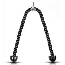 삼두 케이블 로프바 트라이셈 렛풀다운 렛풀 렛바, 더블 헤드 업그레이드 버전 [블랙 150CM]