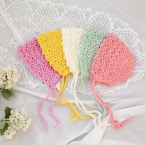 러브컨츄리 봄봄 베이비 보넷 만들기 뜨개질 DIY 패키지, 살구핑크, 1개