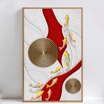 행운 구어도 현관 사무실 금전운 그림 만들기 세트 보석십자수 재료 diy, 150x90cm