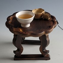 1호 꽃모양 개다리 소반 찻상 전통 백일 돌 다과 원목