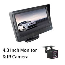 차량 후석 뒷자석 모니터 차량용티비 자동차 후면보기 모니터 4.3 인치 HD 접이식 반전 LCD TFT 디스플레이 야간 투시경 후방 카메라 PAL/NTSC 차량용, 02 202-IR Camera