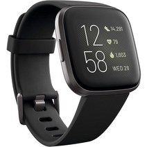 Fitbit Versa 2 스마트 워치 블랙카본 [6일간 이상의 라이프Alexa 탑재], 한개옵션0