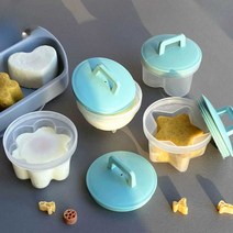 계란삶기 달걀 플라스틱 금형 모양 밥솥 호빵찜기 요리 조릭, 블루 오일 브러쉬