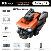 미니 레이저 포인터 발표 드론 4K 전문 HD ESC 카메라 3 개 와이파이 FPV 360 ° 장애물 회피 광학 흐름 접이식 쿼드콥터 RC 헬리콥터 장난감, 14.1080 orange 1B