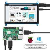 라즈베리 파이 4/3/2/1 모니터 7 인치 LCD HDMI 디스플레이 1024x600 울트라 정전 용량 터치 스크린 지원 W, 02 TFT monitor