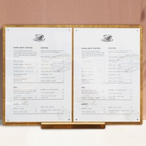 디자인13651 카페 레스토랑 식당 스탠드 우드 메뉴판 A3 A4 L S M 자석보드 클립보드 빌패드 메뉴보드, A3 자석보드 + 아크릴판 2개