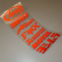 오토바이용품 바이크용품 오토바이악세사리 반사 데칼 레드 불 헬멧 크로스 스티커 나일론 키 체인 세트, RS507 레드