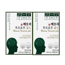 뇌영양제 포스파티딜세린 식약청인증 두뇌건강 300mg NON GMO 대두추출물 포스파티딜세린 징코, 30정, 2개