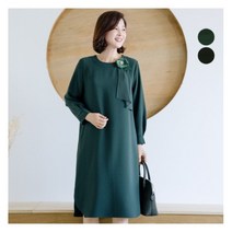 김여사 헬라니 쉬폰 브로치 원피스 엄마옷/마담옷/중년여성/40대/50대