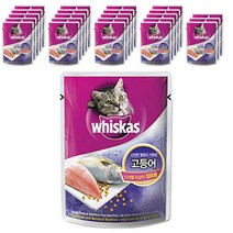 위스카스 고양이 주식 파우치 고등어, 24개입, 85g