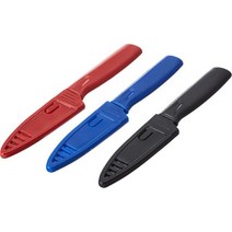 ABS 칼집이 있는 Mercer Culinary 논스틱 페어링 나이프 4인치 레드/블루/블랙 3팩, 3-Pack